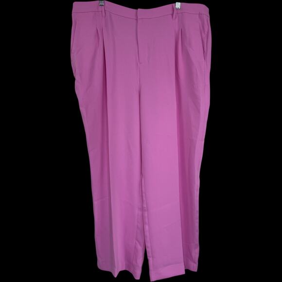 Candace Cameron Bure Petite Darted Full Straight Leg Pant Neon Pink 20P NWOT - Picture 10 of 14